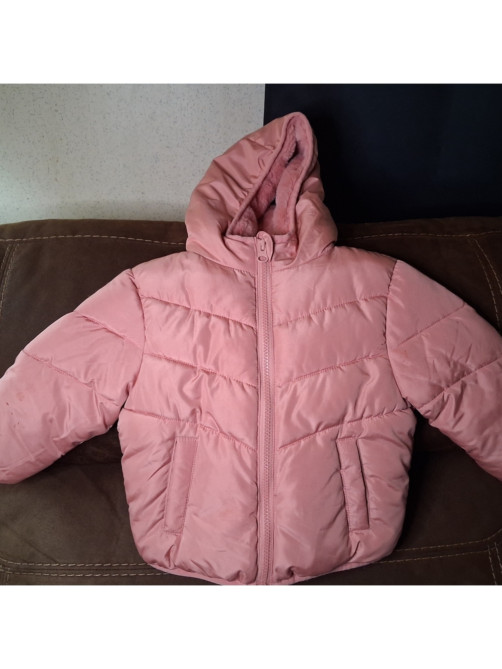 Swiss Tech Kids Pink Hooded Puffer Jacket